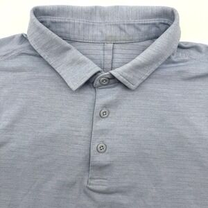 Lululemon Men's Short Sleeve XS Stretch Golf Polo Blue Yoga Casual Shirt